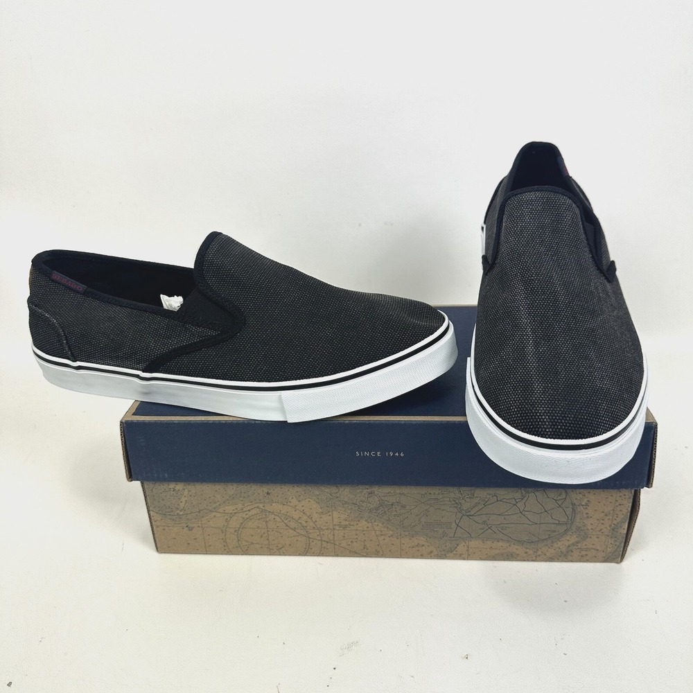 Sebago Men's Shoes Nolan Twin Gore‎ Black Canvas Size 10 M Shoes New